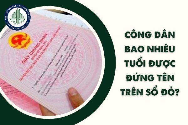 Công dân từ bao nhiêu tuổi được đứng tên sổ đỏ? (Hình từ internet)