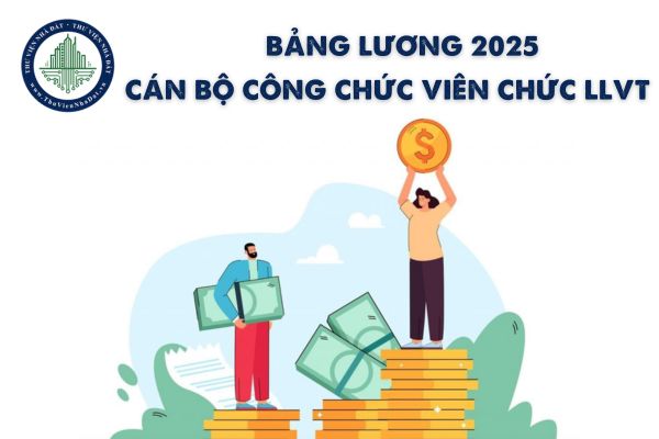 Chi tiết 7 Bảng lương cán bộ công chức viên chức LLVT 2025 áp dụng mức lương cơ sở 2,34 triệu đồng