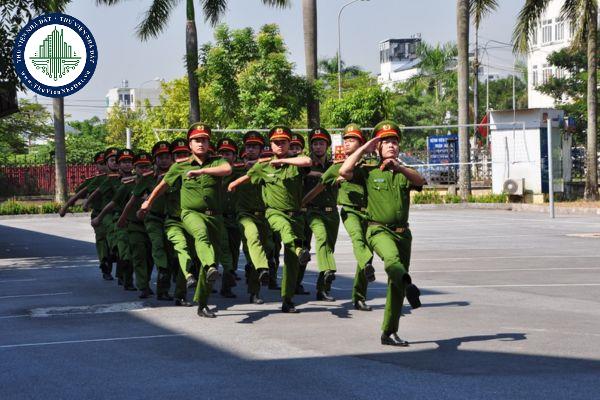 Tiểu đội 1 hàng dọc, 2 hàng dọc đổi hướng trong Điều lệnh đội ngũ Công an nhân dân