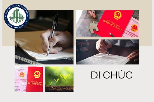 Thế chấp quyền sử dụng đất tại ngân hàng mà giờ muốn lập di chúc để lại quyền sử dụng đất đó cho con có được không?