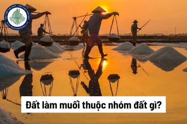 Đất làm muối thuộc nhóm đất gì? Trách nhiệm và thời hạn sử dụng đất làm muối được quy định thế nào đối với cá nhân?