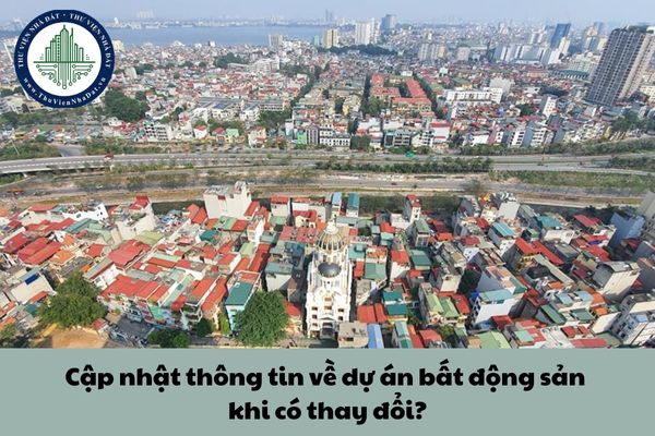 Thời gian doanh nghiệp kinh doanh bất động sản phải cập nhật thông tin về dự án bất động sản khi có thay đổi?