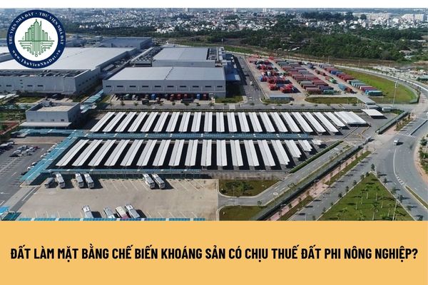 Đất làm mặt bằng chế biến khoáng sản có chịu thuế đất phi nông nghiệp hay không?