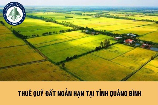 Quy định lựa chọn đối tượng thuê quỹ đất ngắn hạn trên địa bàn tỉnh Quảng Bình ra sao?