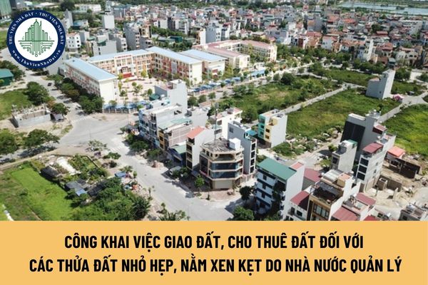 Công bố công khai việc giao đất, cho thuê đất đối với các thửa đất nhỏ hẹp, nằm xen kẹt do Nhà nước quản lý tỉnh Quảng Ninh