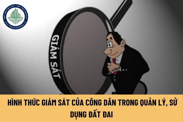 Có mấy hình thức giám sát của công dân trong quản lý, sử dụng đất đai?