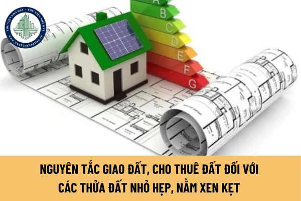 Nguyên tắc giao đất, cho thuê đất đối với các thửa đất nhỏ hẹp, nằm xen kẹt ra sao?