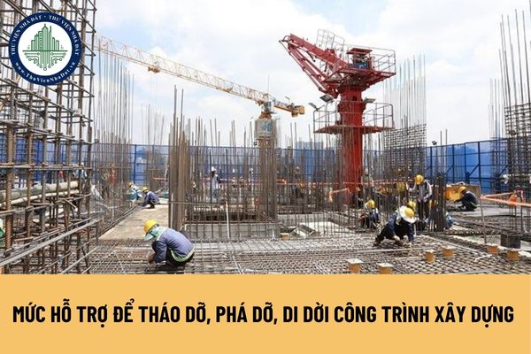Mức hỗ trợ để tháo dỡ, phá dỡ, di dời công trình xây dựng theo giấy phép xây dựng có thời hạn tỉnh Khánh Hoà