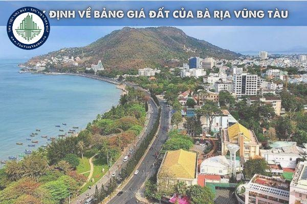 Quy định về bảng giá đất của Bà Rịa Vũng Tàu