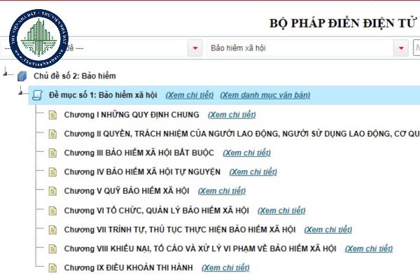 Các chủ đề trong Bộ pháp điển được quy định và sắp xếp như thế nào?