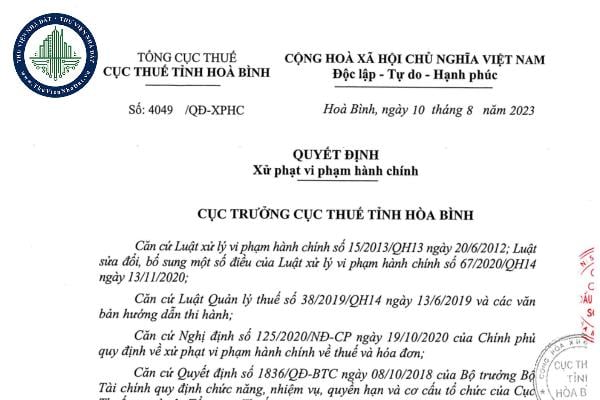 Nội dung quyết định xử phạt vi phạm hành chính được quy định cụ thể ra sao?