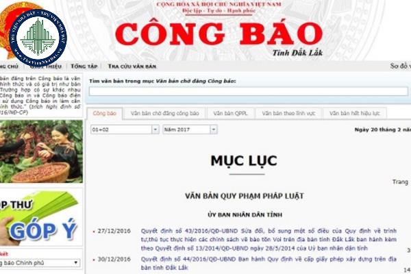 Thời hạn gửi văn bản quy phạm pháp luật để đăng Công báo là bao lâu?