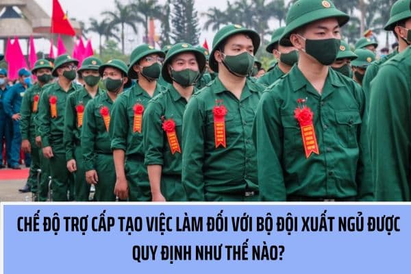 Chế độ trợ cấp tạo việc làm đối với bộ đội xuất ngũ được quy định như thế nào? Thời hạn của thẻ học nghề cho bộ đội xuất ngũ là bao lâu?