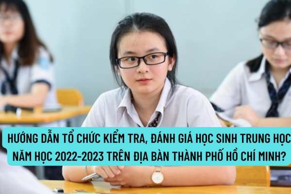 Hướng dẫn tổ chức kiểm tra, đánh giá học sinh trung học năm học 2022-2023 trên địa bàn Thành phố Hồ Chí Minh như thế nào?