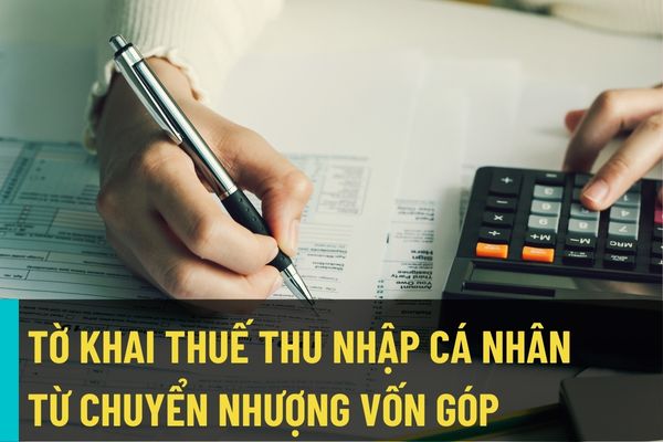 Mẫu tờ khai thuế thu nhập cá nhân áp dụng đối với thu nhập từ chuyển nhượng vốn góp, chuyển nhượng chứng khoán?