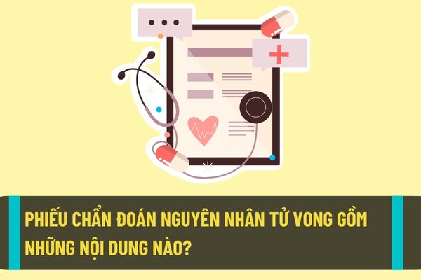 Phiếu chẩn đoán nguyên nhân tử vong gồm có những nội dung nào? Dữ liệu nguyên nhân tử vong giữ vai trò gì trong xây dựng chính sách y tế và dân số quốc gia?