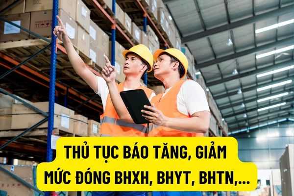 Thủ tục báo tăng, báo giảm, điều chỉnh đóng BHXH, BHYT, BHTN, BHTNLĐ, BNN cho người lao động như thế nào?