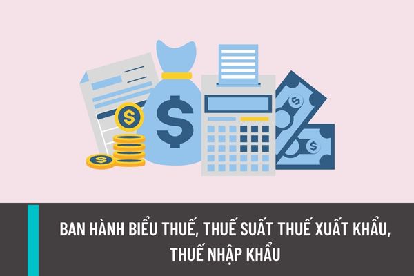 Thẩm quyền ban hành biểu thuế, thuế suất thuế xuất khẩu, thuế nhập khẩu là của cơ quan nào?