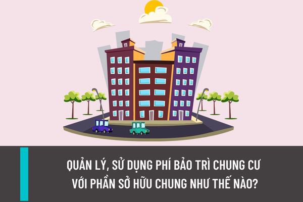 Thế nào là hoạt động bảo trì chung cư? Quản lý, sử dụng phí bảo trì chung cư với phần sở hữu chung như thế nào?