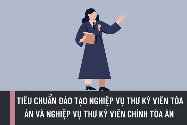 Tiêu chuẩn đào tạo nghiệp vụ Thư ký viên Tòa án và nghiệp vụ Thư ký viên chính Tòa án được quy định như thế nào?