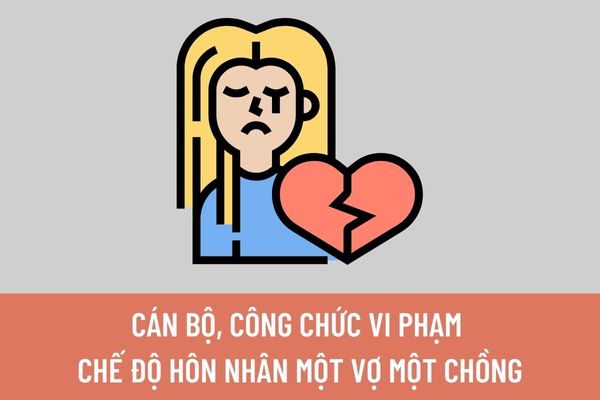 Đảng viên, cán bộ, công chức có hành vi vi phạm chế độ một vợ một chồng dẫn đến có con ngoài giá thú bị xử phạt thế nào?