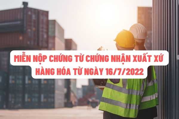 Từ ngày 16/7/2022, hàng hóa có giá trị FOB không quá 200 USD có xuất xứ từ nước thành viên Hiệp định thương mại hàng hóa ASEAN sẽ được miễn nộp chứng từ chứng nhận xuất xứ hàng hóa?