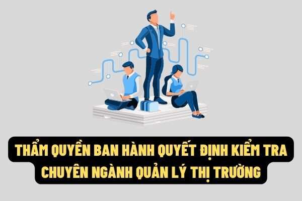 Thẩm quyền ban hành quyết định kiểm tra chuyên ngành của lực lượng quản lý thị trường hiện nay?