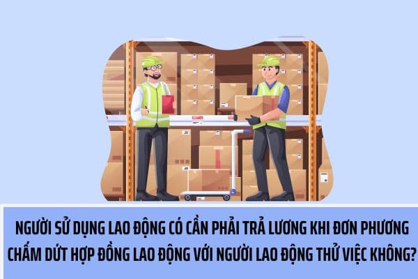 Người sử dụng lao động có cần phải trả lương khi đơn phương chấm dứt hợp đồng với người lao động thử việc không?