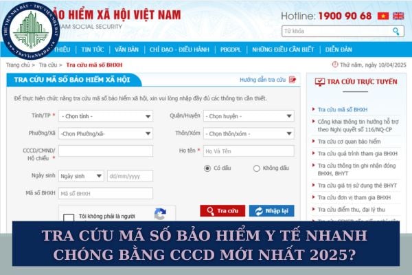Tra cứu mã số bảo hiểm y tế nhanh chóng bằng CCCD mới nhất 2025?