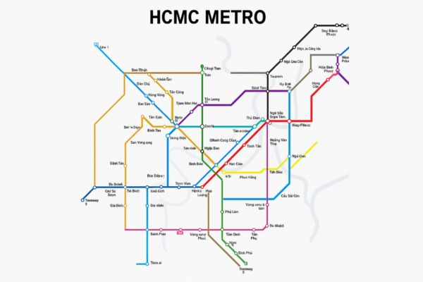 Sơ đồ các tuyến metro tại TPHCM 2025?