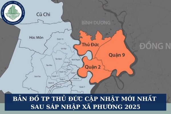 Bản đồ TP Thủ Đức cập nhật mới nhất sau sáp nhập xã phường 2025