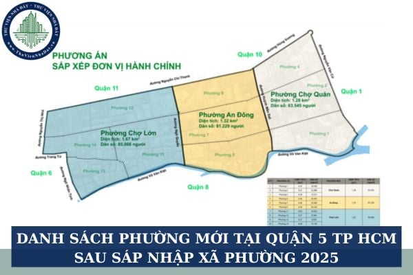 Danh sách phường mới tại Quận 5 TP HCM sau sáp nhập xã phường 2025