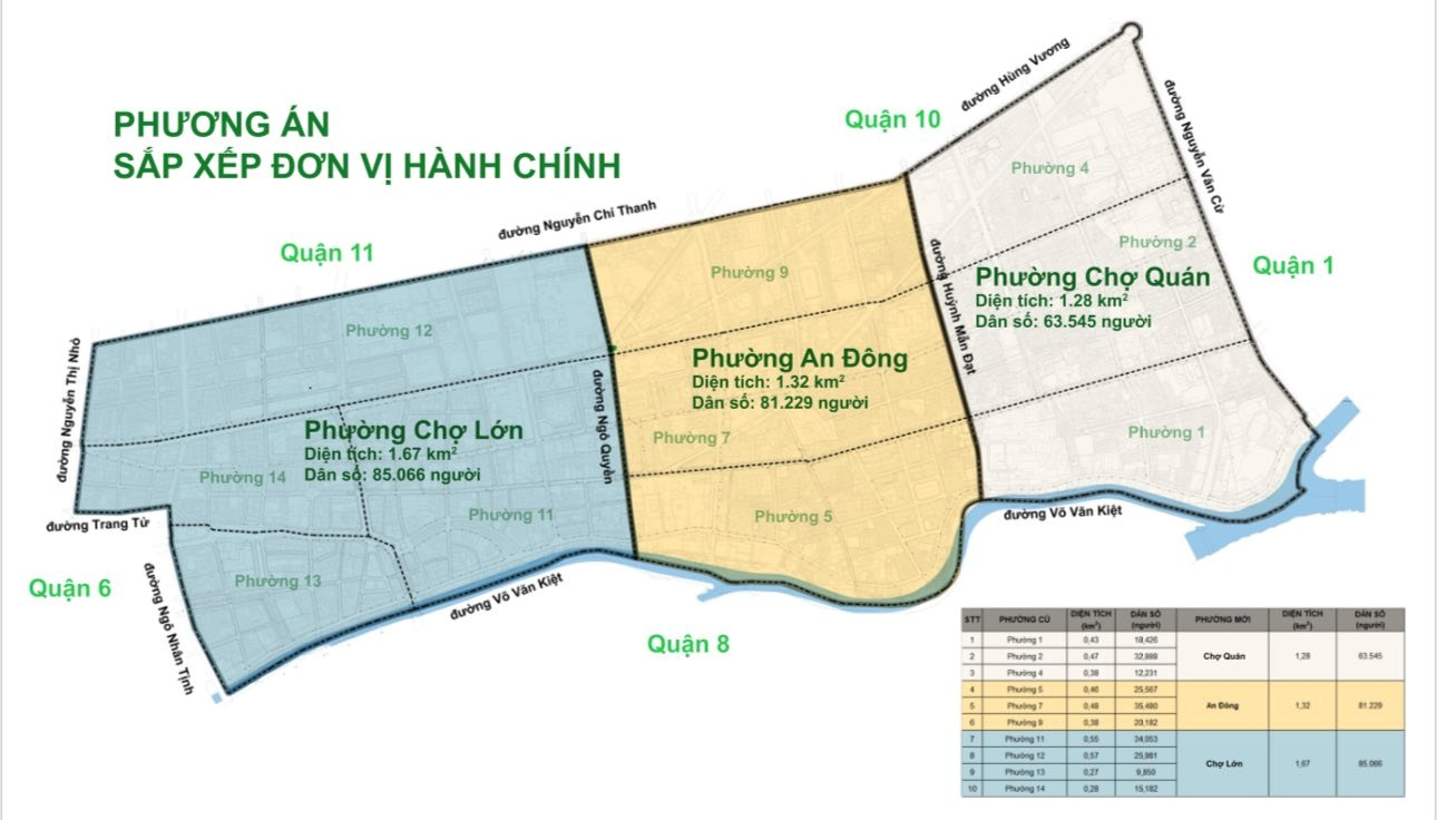 Bản đồ Quận 5 TP Hồ Chí Minh (cũ) sau sáp nhập xã phường