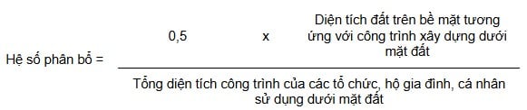 Trường hợp chỉ có công trình xây dựng dưới mặt đất