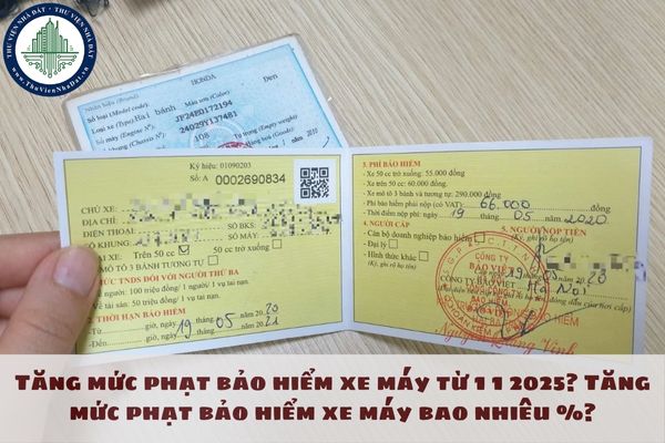 Tăng mức phạt bảo hiểm xe máy từ 1 1 2025? Tăng mức phạt bảo hiểm xe máy bao nhiêu %?