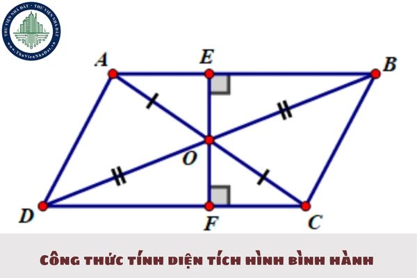 Công thức tính diện tích hình bình hành như thế nào?