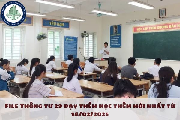 File Thông tư 29 dạy thêm học thêm mới nhất từ 14/02/2025