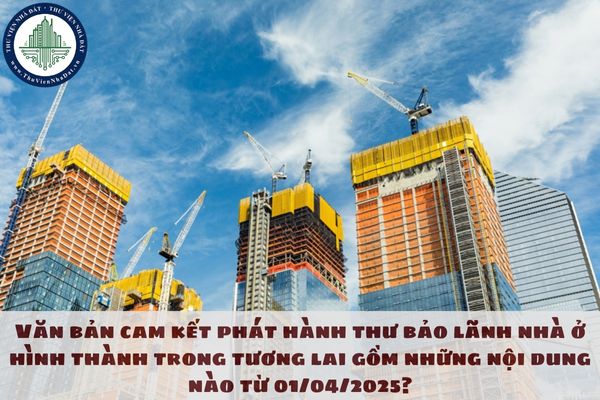 Văn bản cam kết phát hành thư bảo lãnh nhà ở hình thành trong tương lai gồm những nội dung nào từ 01/04/2025?