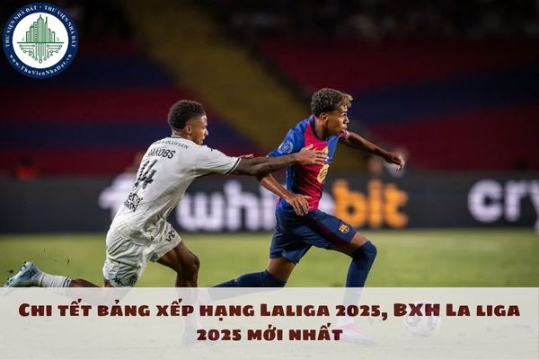 Chi tết bảng xếp hạng Laliga 2025, BXH La Liga 2025 mới nhất