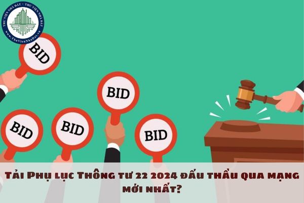 Tải Phụ lục Thông tư 22 2024 đấu thầu qua mạng mới nhất?