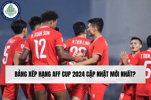 Bảng xếp hạng AFF Cup 2024 cập nhật mới nhất?