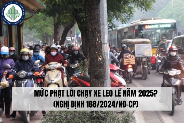 Mức phạt lỗi chạy xe leo lề năm 2025? (Nghị định 168/2024/NĐ-CP)