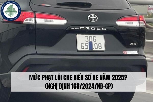 Mức phạt lỗi che biển số xe năm 2025? (Nghị định 168/2024/NĐ-CP)