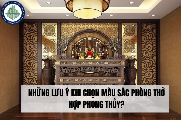 Những lưu ý khi chọn màu sắc phòng thờ hợp phong thủy?