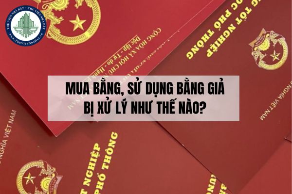 Mua bằng, sử dụng bằng giả bị xử lý như thế nào?