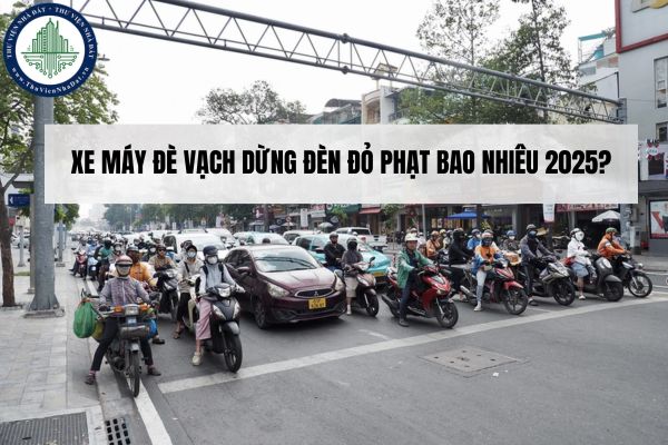 Xe máy đè vạch dừng đèn đỏ phạt bao nhiêu 2025?