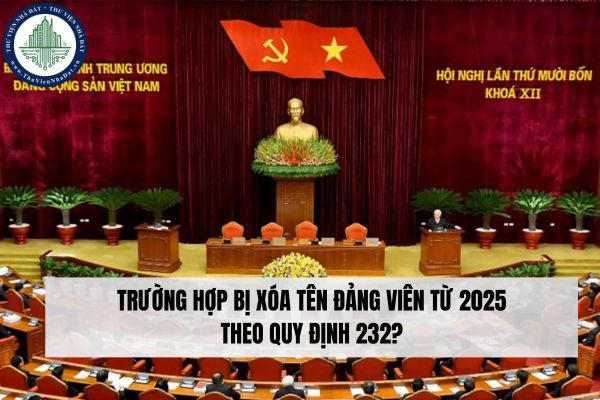 Trường hợp bị xóa tên đảng viên từ 2025 theo Quy định 232?