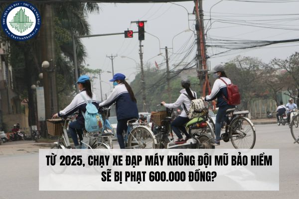 Từ 2025, chạy xe đạp không đội mũ bảo hiểm sẽ bị phạt 600.000 đồng?