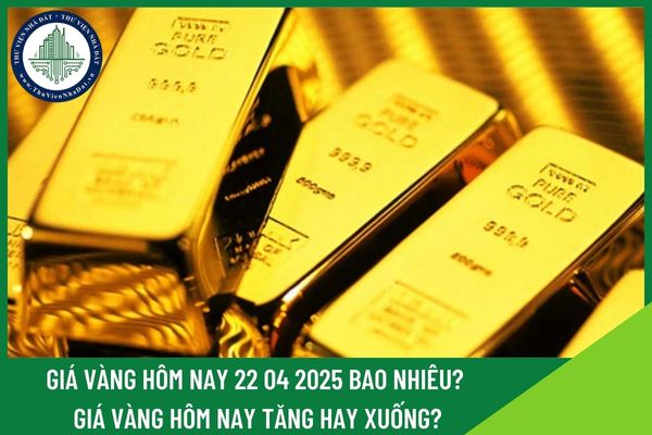 Giá vàng hôm nay 22 04 2025 bao nhiêu? Giá vàng tăng hay xuống hôm nay?