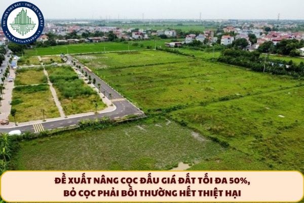 Đề xuất nâng cọc đấu giá đất tối đa 50%, bỏ cọc phải bồi thường hết thiệt hại